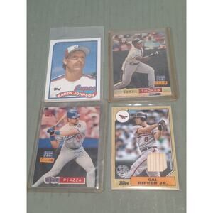 MLB Card Lot Ripken Jr Relic Thomas Piazza Johnson NM Topps Stadium